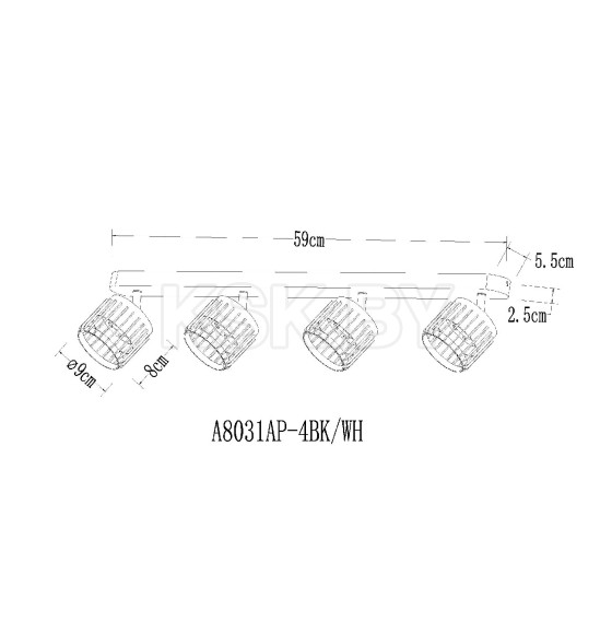 Спот Arte Lamp ATRIA A8031PL-4BK (A8031PL-4BK) 