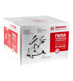 Пила торцовочная комбинированная с распиловочным столом Hammer Flex STL1200/210C