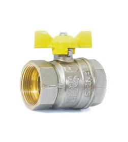 Кран шаровой 1/2" вн.-вн. бабочка (ГАЗ) PN 40 LD