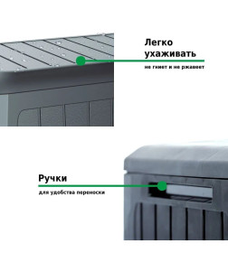 Сундук садовый Prosperplast BOXE BOARD, антрацит