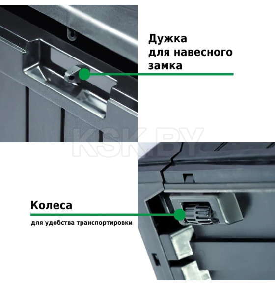 Сундук садовый Prosperplast BOXE BOARD, антрацит (MBBD290-S433) 