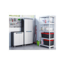 Шкаф высокий Keter Linear, черный/серый (240864) 