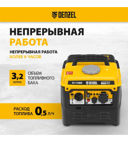 Генератор инверторный DENZEL GS-1100iF