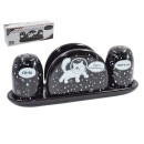 Набор для специй с салфетницей "Космическое путешествие" 21*6 см HC415-С313 доломит, Lavenir (101196) 