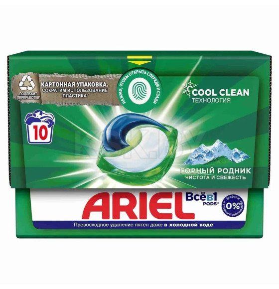 Ариэль автомат Гель в капсулах 10х19,5г  Горный родник (1646) 