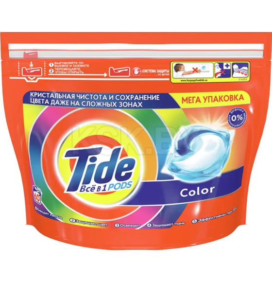 Тайд жидкий в капсулах 60х16.8г Color (3464)