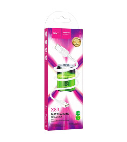 Кабель USB HOCO X83 Victory USB - Type-C, 3A, 1 м, белый