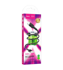 Кабель USB HOCO X83 Victory USB - Type-C, 3A, 1 м, черный