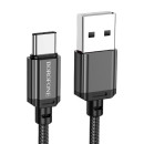 Кабель USB BOROFONE BX87 Sharp USB - Type-C, 3A, 1 м, черный