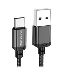 Кабель USB BOROFONE BX87 Sharp USB - Type-C, 3A, 1 м, черный