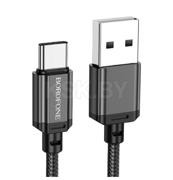 Кабель USB BOROFONE BX87 Sharp USB - Type-C, 3A, 1 м, черный