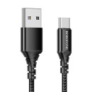 Кабель USB BOROFONE BX54 Ultra bright USB - Type-C, 2.4А, 1 м, черный
