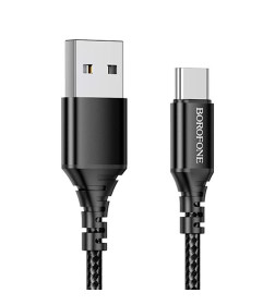 Кабель USB BOROFONE BX54 Ultra bright USB - Type-C, 2.4А, 1 м, черный
