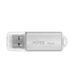 Флеш-накопитель 16GB USB 2.0 FlashDrive Mirex UNIT SILVER 13600-FMUUSI16