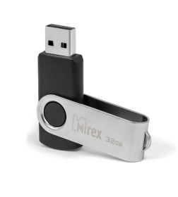 Флеш-накопитель 32GB USB 2.0 FlashDrive Mirex SWIVEL BLACK 13600-FMURUS32