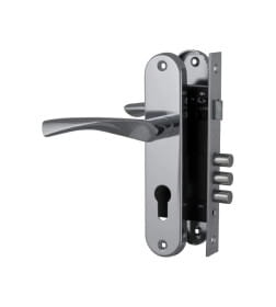 Замок врезной с ручкамин на планке Fuaro Lockset 1511W/B CP хром