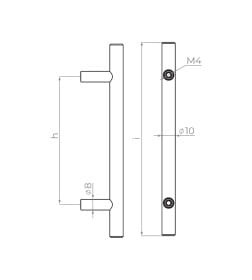 Ручка мебельная MB-H-005-96 SS матовый хром