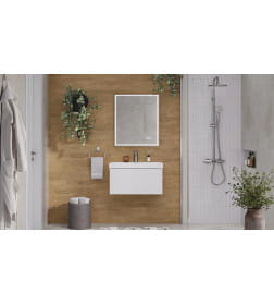 Тумба подвесная Velvex Edge 700-0-1 белый глянец под умывальник 9696