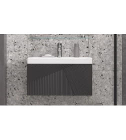 Тумба подвесная Velvex Edge 700-0-1 графит под умывальник 9696