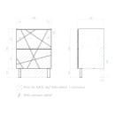 Тумба напольная VIGO Geometry 600-0-2 под умывальник Фостер (tn.bsf.GEO.FOS.60.2Y) 