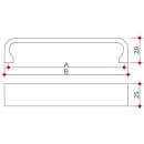 Ручка мебельная UU50-320-R240,отделка белый матовый Soft touch