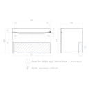 Тумба подвесная Vigo Grani 800-0-1 дуб золотой под умывальник Como (166 дуб золотой) 