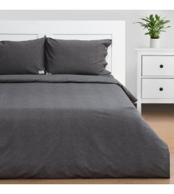 Постельное бельё Этель Denim 1.5 сп, 155х210см, 160х240см, 50х70-2шт, цвет тёмно-серый, жатый хлопок, 140 г/м2