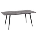 Стол BORG RADIAL-140, раздвижной 140(180)х85, Дымчатая керамика/Чёрный (120042) 