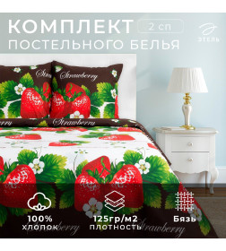 Постельное бельё "Этель" 2 сп. Виктория 175х215 см, 200х220 см, 70х70 см - 2 шт., 100% хлопок, бязь 125 г/м²