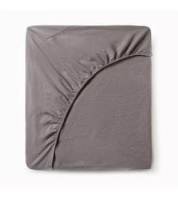 Простыня Этель Denim 160*200*25 см, цв.серый, жатый хлопок, 140 гр/м2, 100% хлопок 10836423