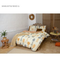 Постельное бельё «Этель» 2 сп Autumn flowers 175*215 см, 200*220 см, 70*70 см - 2 шт