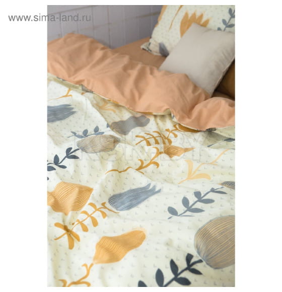 Постельное бельё «Этель» 2 сп Autumn flowers 175*215 см, 200*220 см, 70*70 см - 2 шт (4675216) 