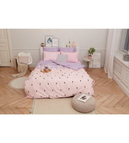 Постельное бельё «Этель» евро Violet love 200*217 см, 240*220 см, 70*70 см - 2 шт