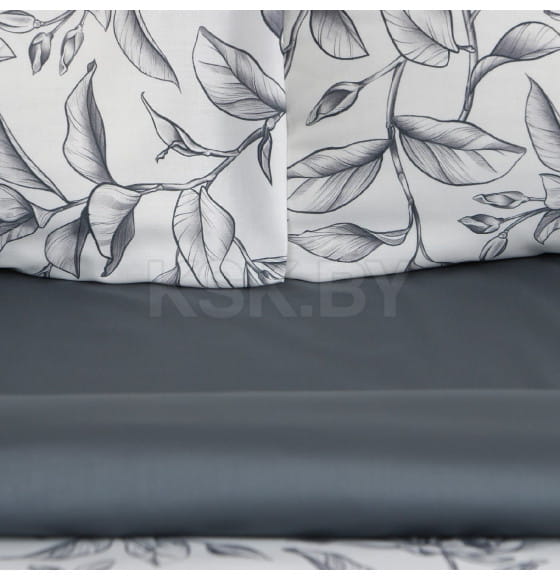 Постельное бельё Этель евро Magnolia, 200 х217 см, 220х240 см, 50х70 см -2 шт, мако-сатин 114г/м2 (9355454) 