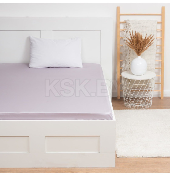 Простыня на резинке Lilac field 180х200х25 см, 100% хлопок, мако-сатин, 114г/м2 (9144561) 