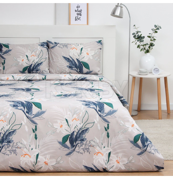 Постельное бельё Экономь и Я 2 сп Ice petal 175*215см,180*215см,50*70см-2 шт, полисатин, 80 г/м² 10624077 (10624077) 
