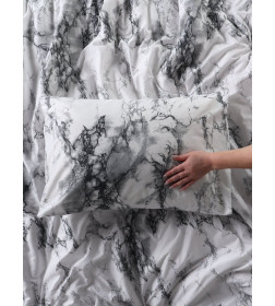 Комплект постельного белья LoveLife евро White marble 200*217см, 215*240см,50*70см-2 шт, микрофибра,100% п/э 10848588