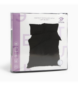 Постельное бельё Этель 1,5 сп "Jet black" 143х215, 150х215, 50х70+3-2 шт, мако-сатин, 114г/м2