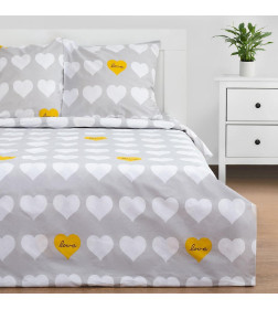Постельное белье Этель дуэт "Heart" 143*215см-2шт,220*240см,70*70см-2шт