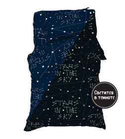 Постельное бельё Этель 1,5 сп "Stars in the sky" 143х215 см, 150х214 см, 50х70 см -1 шт, 100% хлопок, бязь