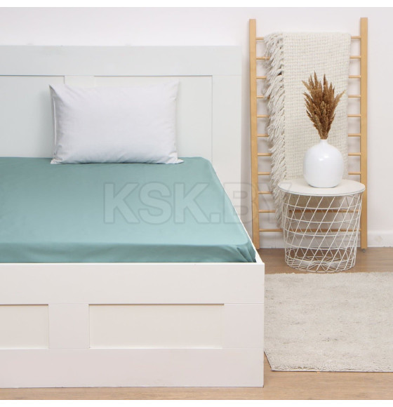 Простыня Этель Green paradise, 220х215 см, мако-сатин, 114г/м2, 100% хлопок (9954259) 