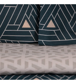 Постельное бельё Этель евро "Triangular illusion" 200х217, 220х240, 70х70-2 шт, бязь, 125 г/м2