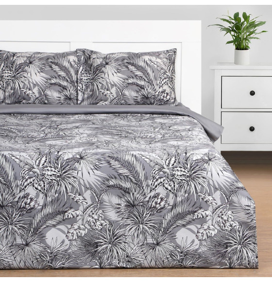 Постельное бельё Этель дуэт Tropical vibes, 143х215 см - 2 шт, 220х240 см, 50х70 см -2 шт, мако-сатин 114г/м2 (9355451) 