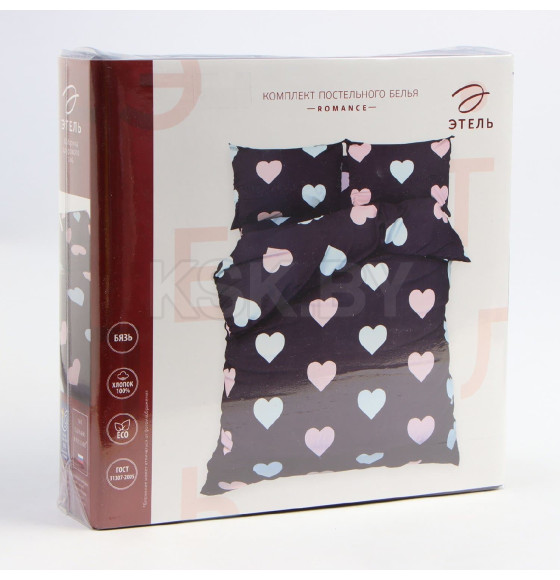 Постельное бельё Этель евро Romance, 200х217см, 220х240см, 70х70см-2 шт, бязь, 125 г/м2 (9743698) 