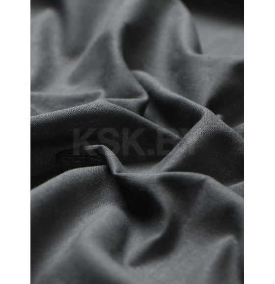 Простыня на резинке Этель 180×200×25 см, серая, 100% хлопок, поплин, 125 г/м² (10801838) 