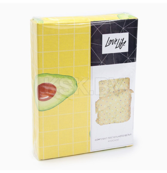 Постельное бельё LoveLife 1,5 сп Avocado 153х215см, 145х220см, 70х70см-2шт, хлопок, бязь, 125г/м2 (10404332) 