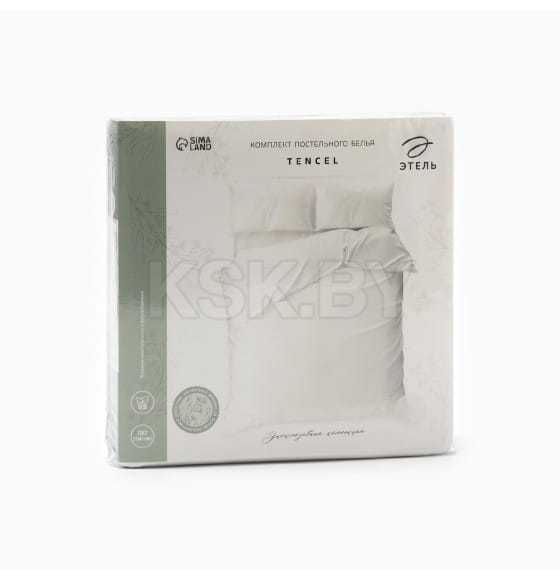 Постельное бельё Этель 1,5сп Tencel 155*210см, 160*245см, 50*70см-2шт, цвет белый (10655058) 