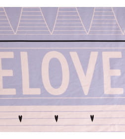 Постельное бельё «Этель» 2 сп Violet love 175*215 см, 200*220 см, 70*70 см - 2 шт