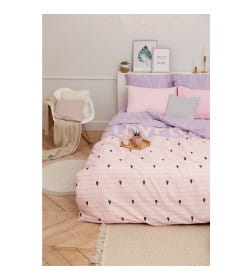 Постельное бельё «Этель» 2 сп Violet love 175*215 см, 200*220 см, 70*70 см - 2 шт