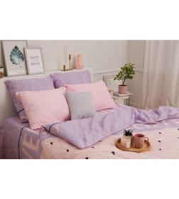 Постельное бельё «Этель» 2 сп Violet love 175*215 см, 200*220 см, 70*70 см - 2 шт